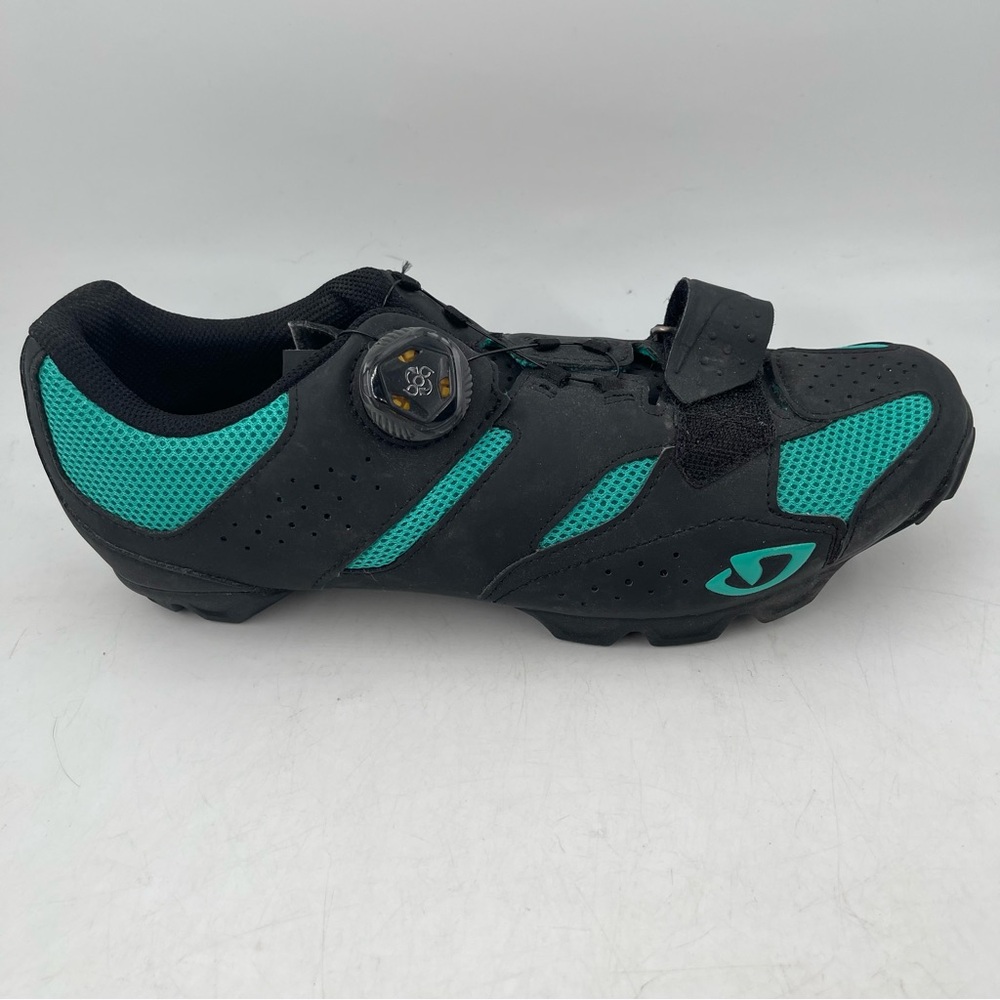 Giro Womens Sage Boa-SZ 9-Green Black Mountain Biking Spin Cycle Shoes